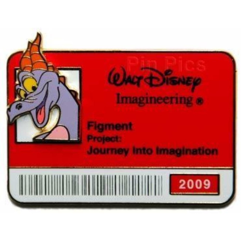 Disney‎ Imagineering WDI Figment ID Badge Pin 2009 Limited Edition 300 LE Rare
